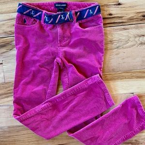 Girls Ralph Lauren pink corduroys size 7 never worn